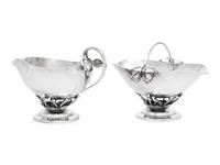 A Georg Jensen Silver Creamer and Sugar Set