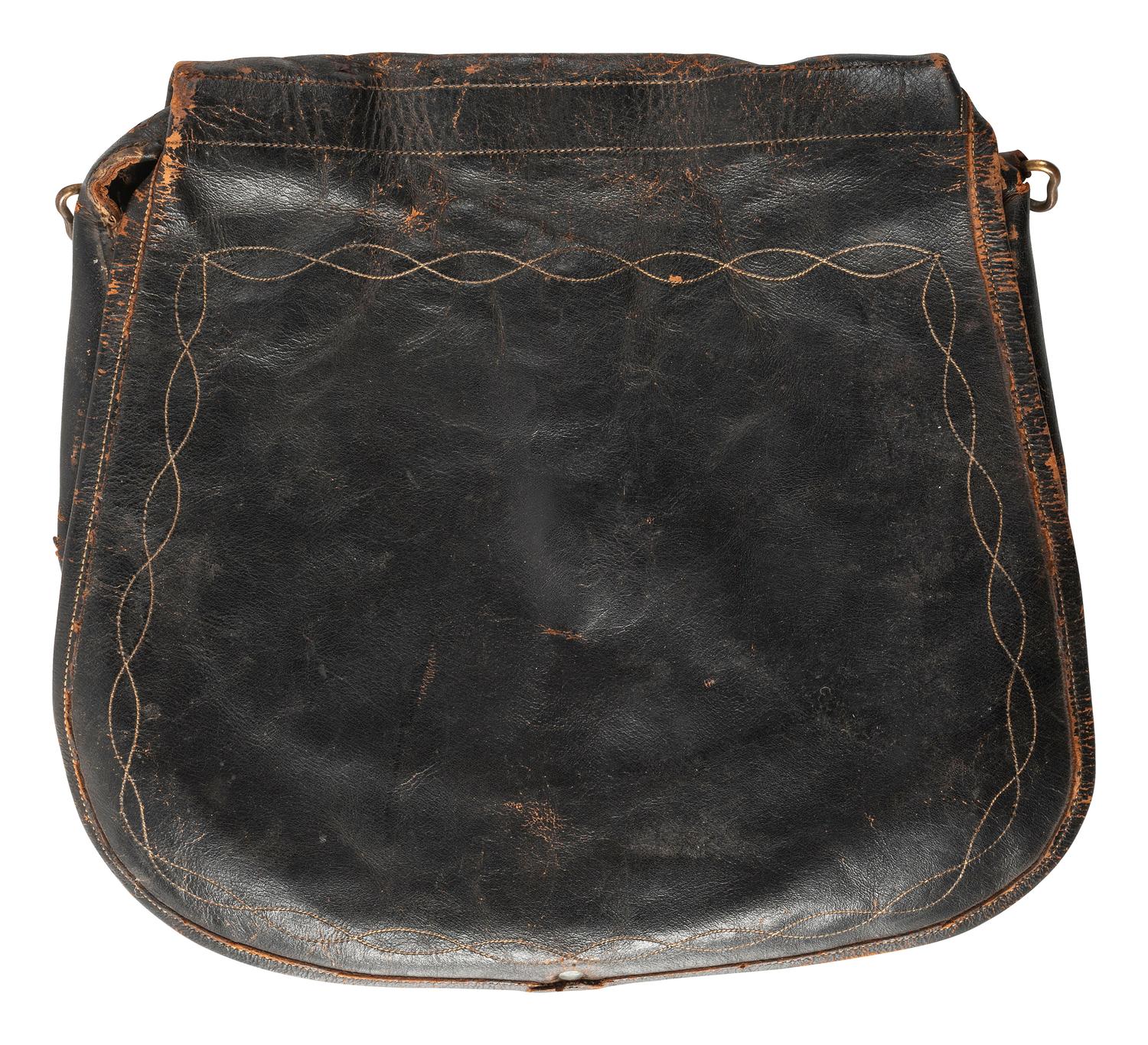 [CIVIL WAR]. CDV and leather haversack identified to Union Lieutenant Colonel Joseph Stedman, 42nd Massachusetts Regiment Volunteer Militia. Previously acquired from the Property of Norm Flayderman.