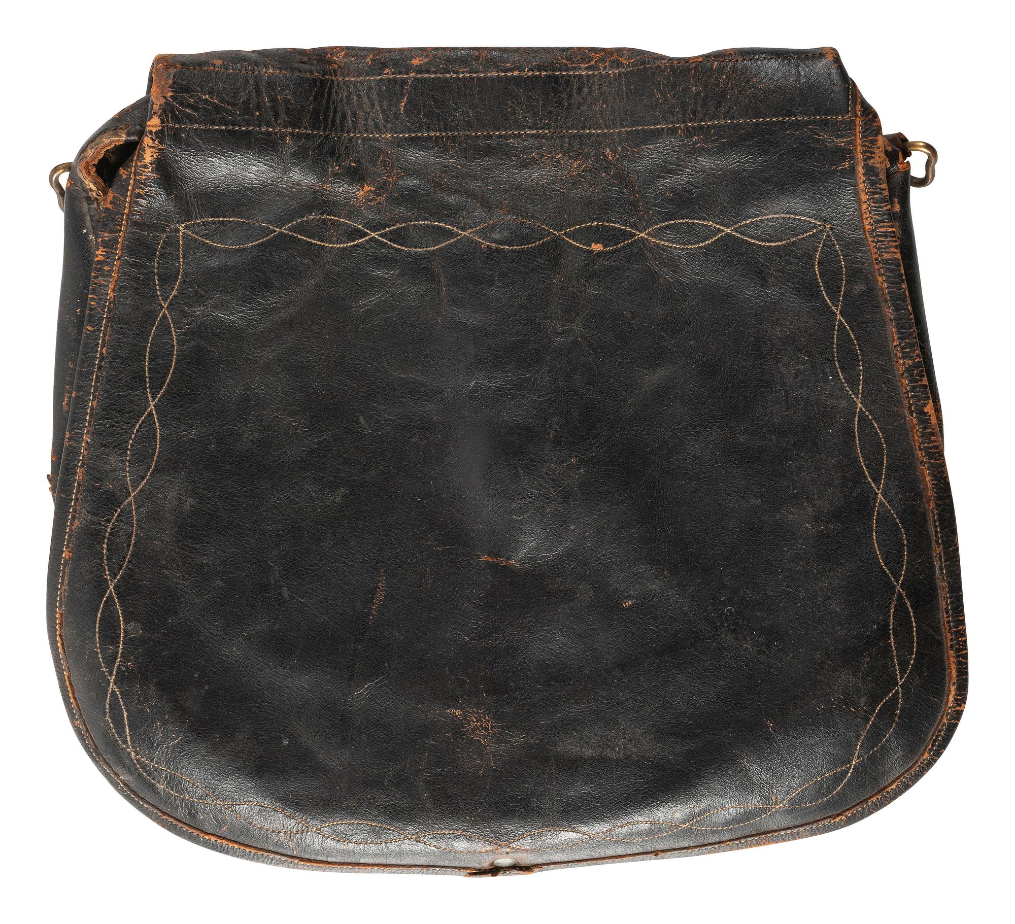 [CIVIL WAR]. CDV and leather haversack identified to Union Lieutenant Colonel Joseph Stedman, 42nd Massachusetts Regiment Volunteer Militia. Previously acquired from the Property of Norm Flayderman.