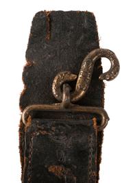 [CIVIL WAR]. Confederate belt and military holster remnants.