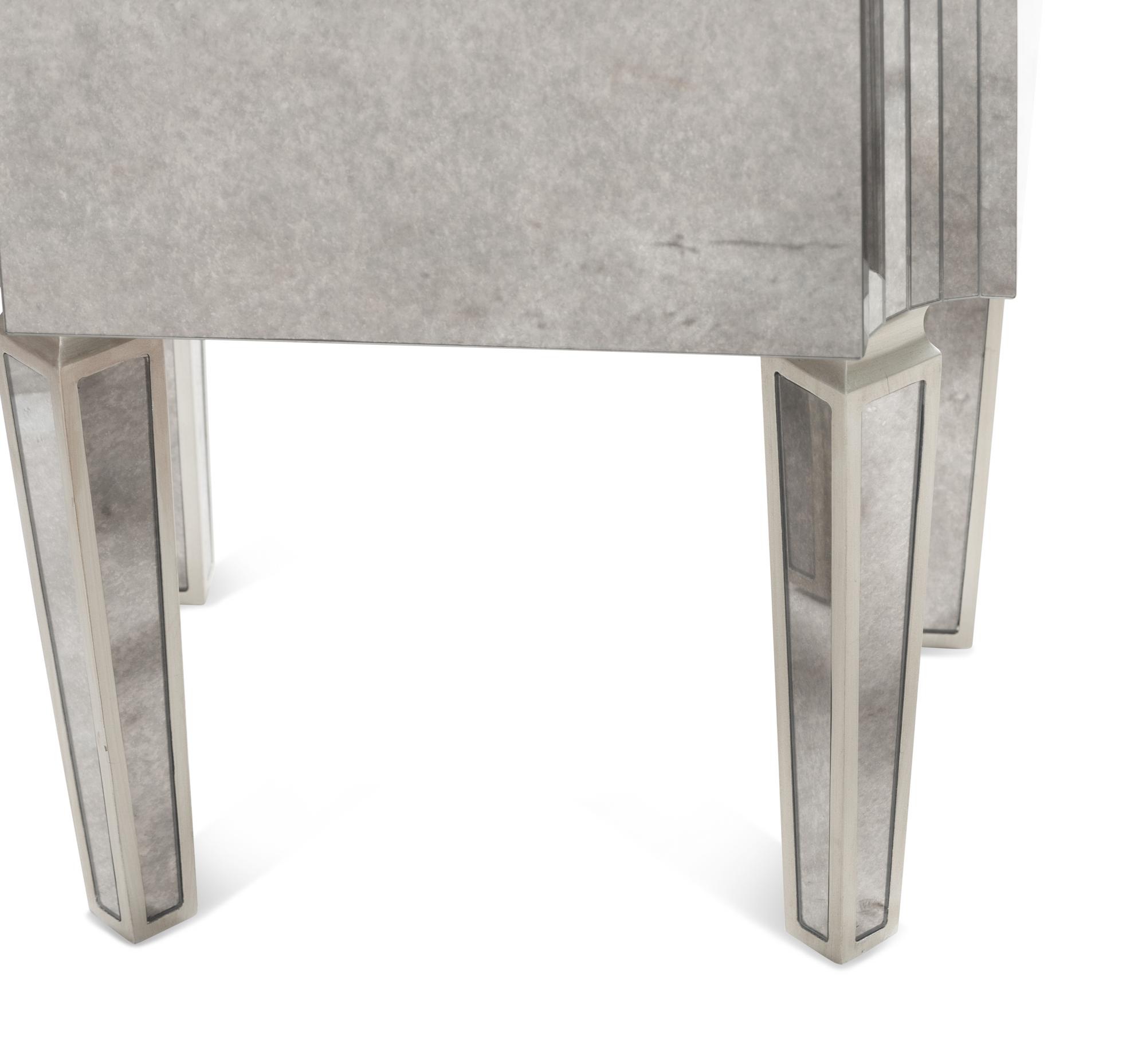 Two Mid-Century Mirrored Tables