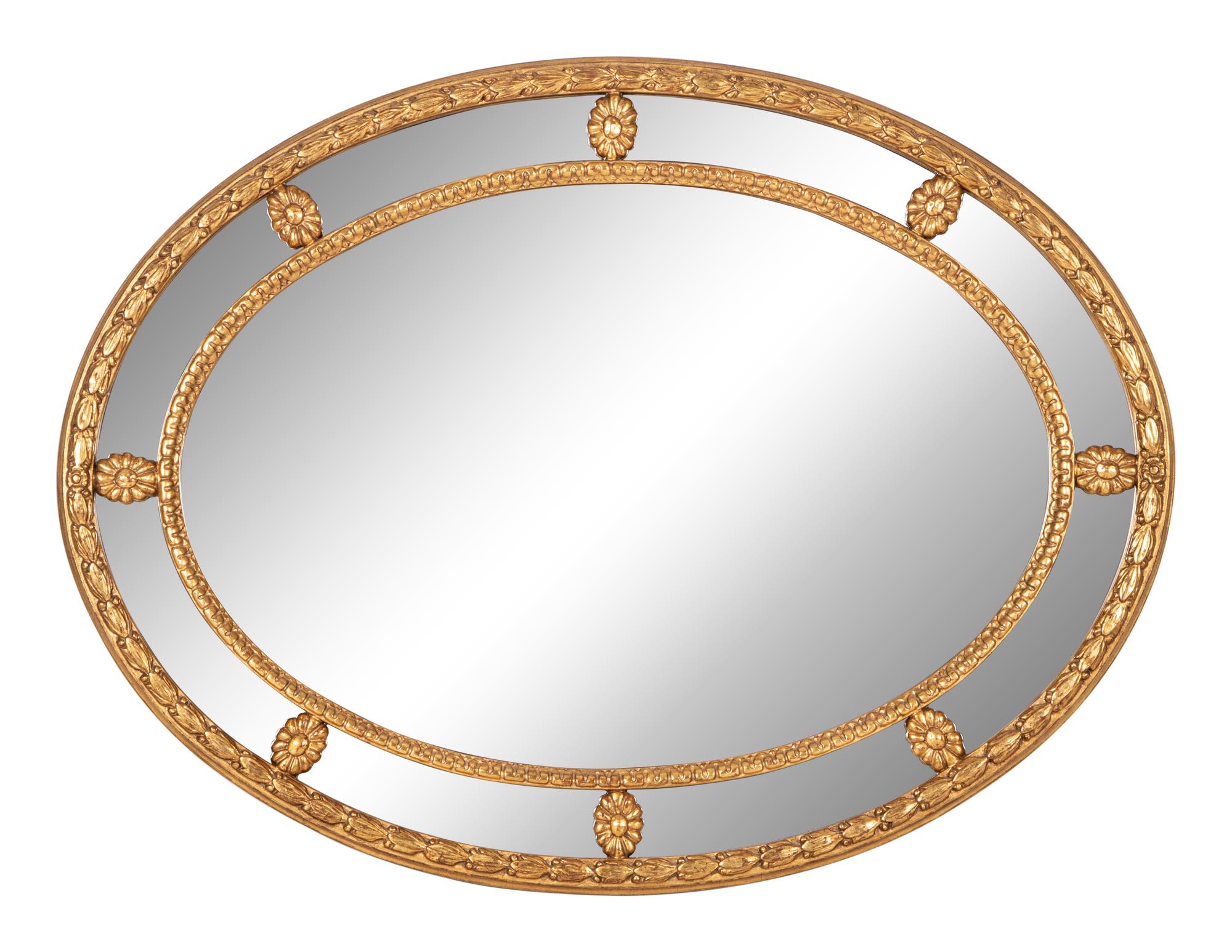A Giltwood Oval Mirror [RETURNED TO OWNER]