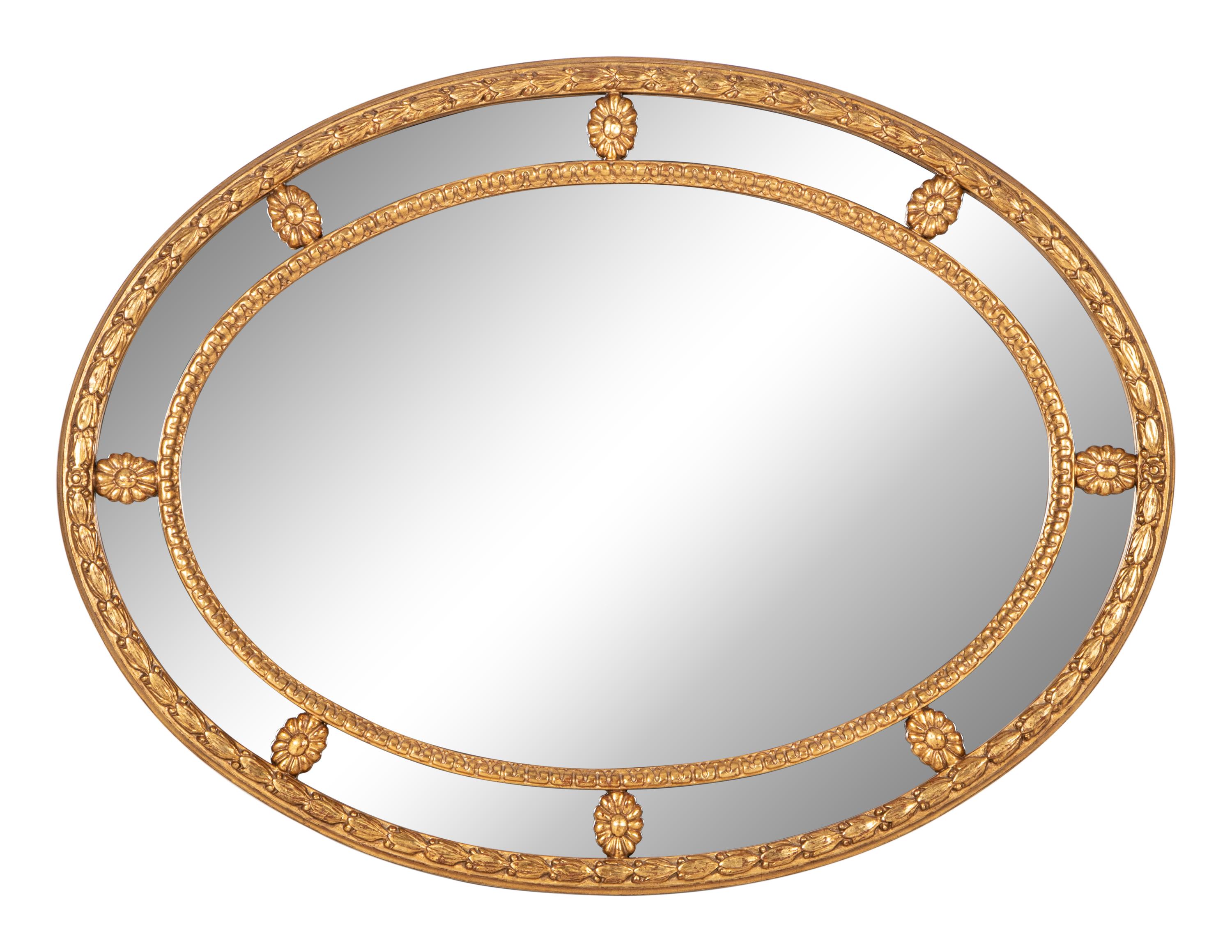 A Giltwood Oval Mirror [RETURNED TO OWNER]