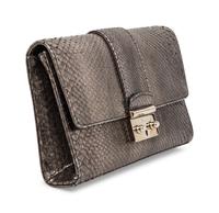 Dior, Metallic Pewter Snakeskin Clutch
