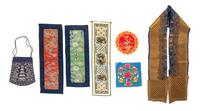 Thirty Embroidered Silk Articles