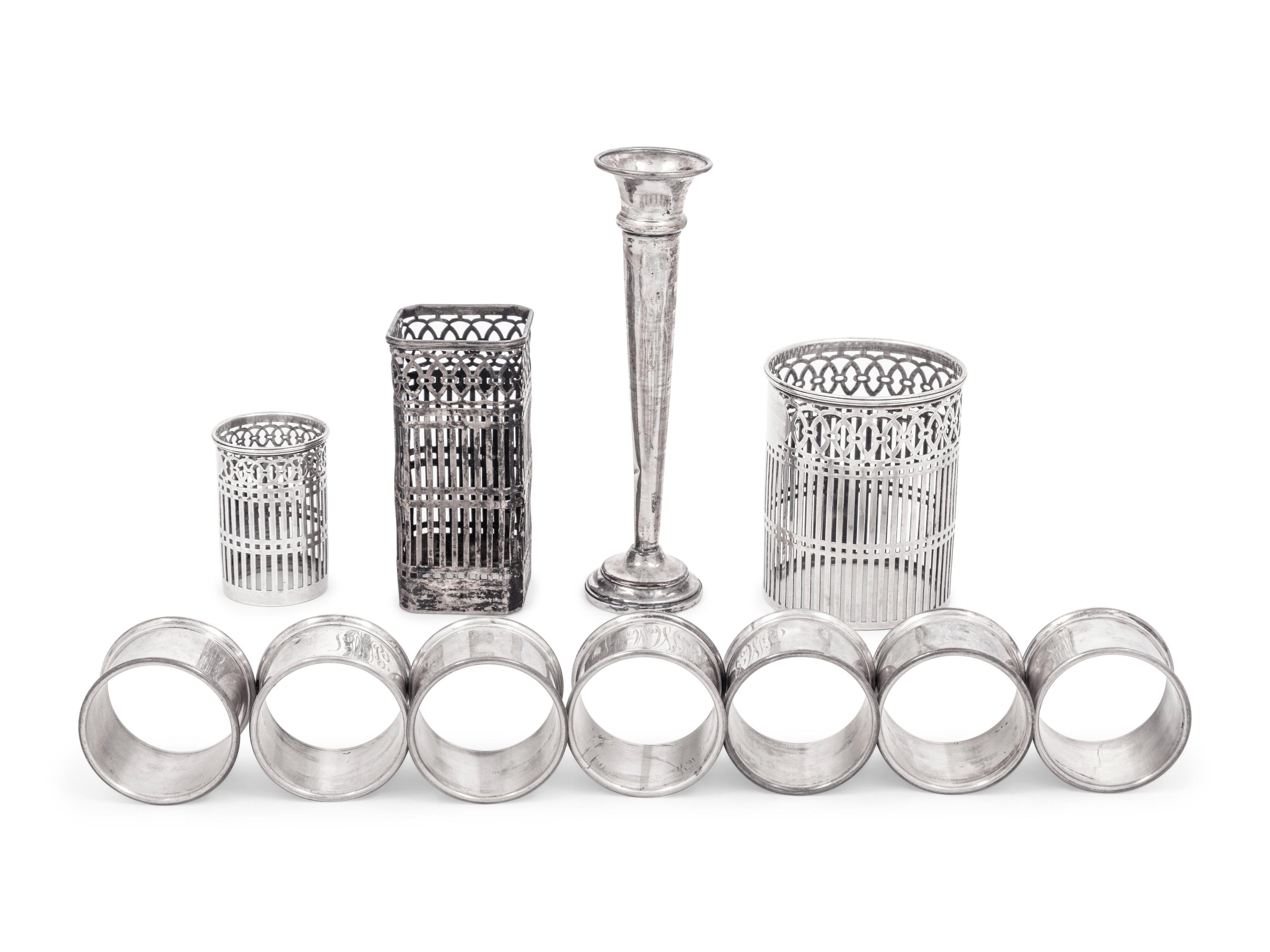 Eleven American Silver Table Articles
