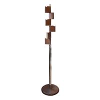 A Mid-Century Wood and Chrome Coat Rack 15" W x 15' D x 71" H — Italy, Mid-20th Century
