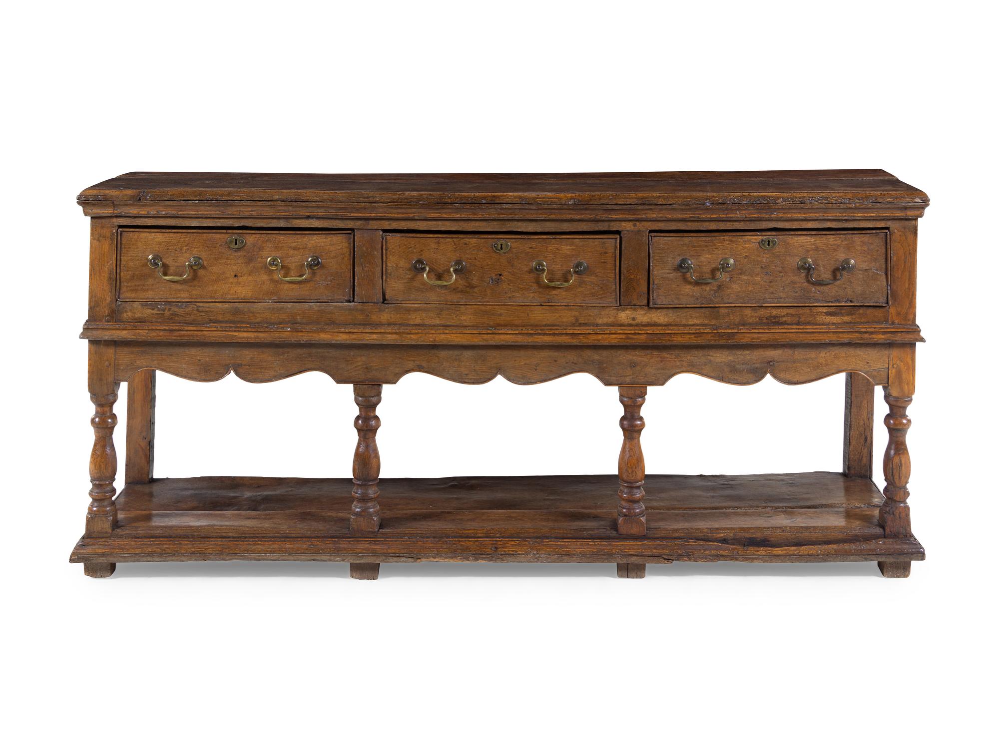 A George III Ash Dresser Base