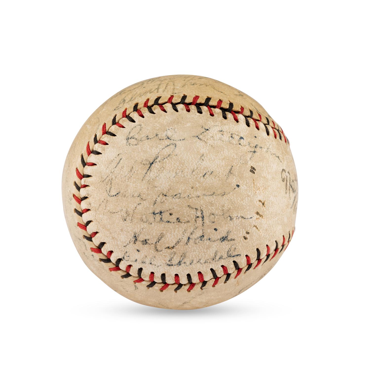 A 1928 St. Louis Cardinals Team Signed Autograph Baseball Featuring Jesse Haines, Chick Hafey, Frank Frisch, Rabbit Maranville and Grover Cleveland Alexander (PSA Letter of Authenticity),