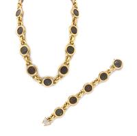 An 18 Karat Yellow Gold and Ancient Roman Coin Demi Parure, 163.50 dwts.