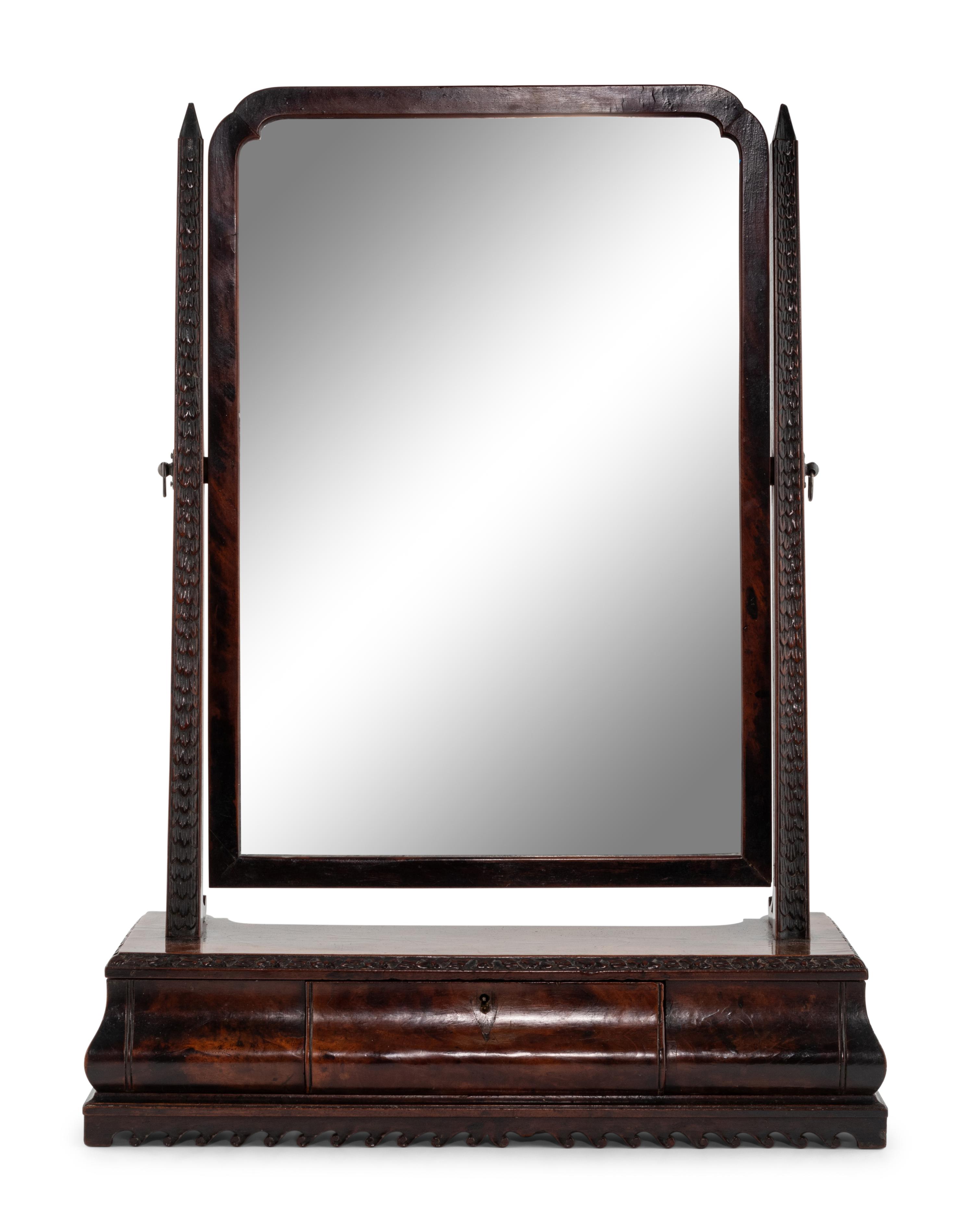 A George III Mahogany Dressing Mirror