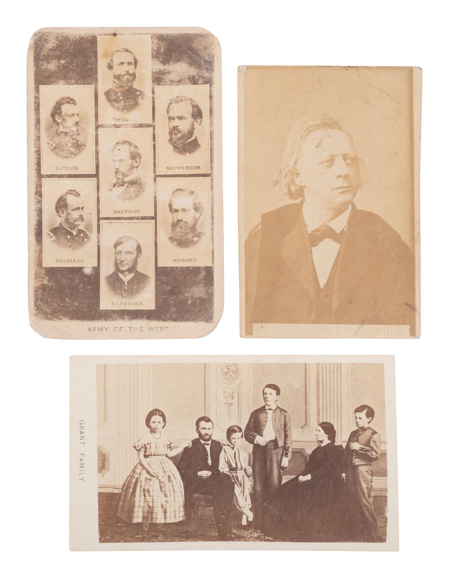 [CIVIL WAR]. 9 CDVs of Union generals and political figures, incl. U.S. GRANT and John BROWN.