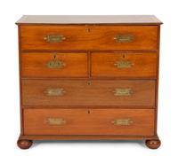 An Anglo-Colonial Hardwood Campaign Style Chest