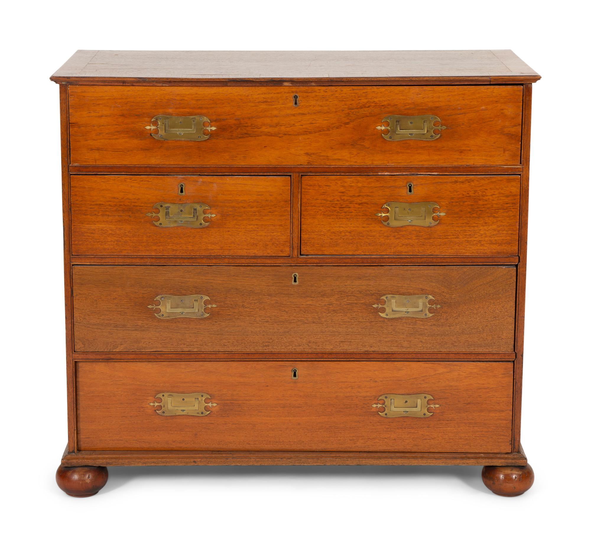 An Anglo-Colonial Hardwood Campaign Style Chest