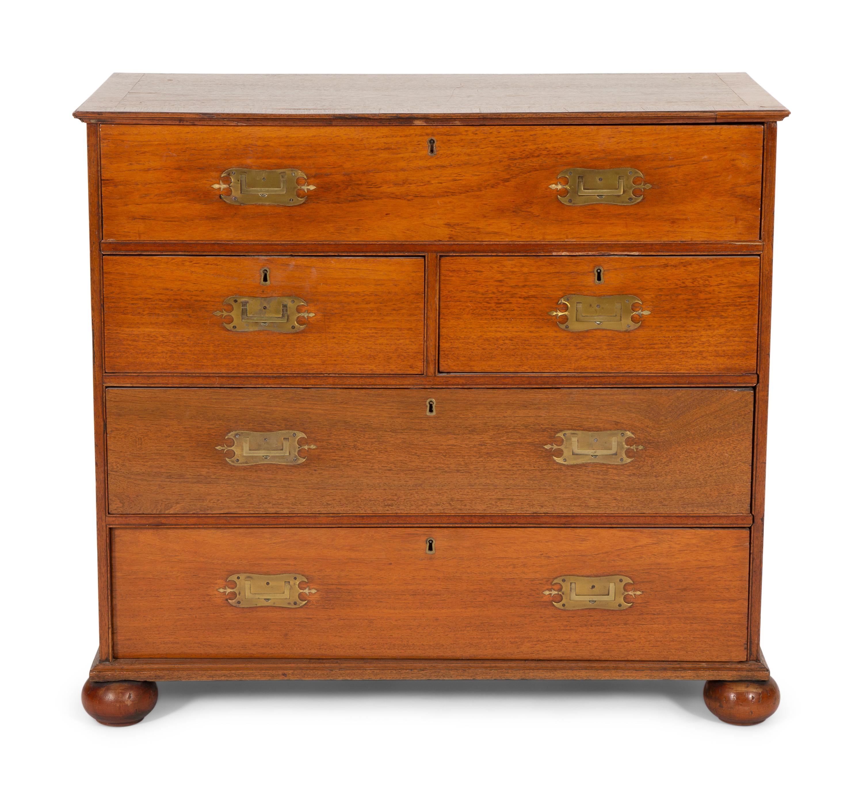 An Anglo-Colonial Hardwood Campaign Style Chest