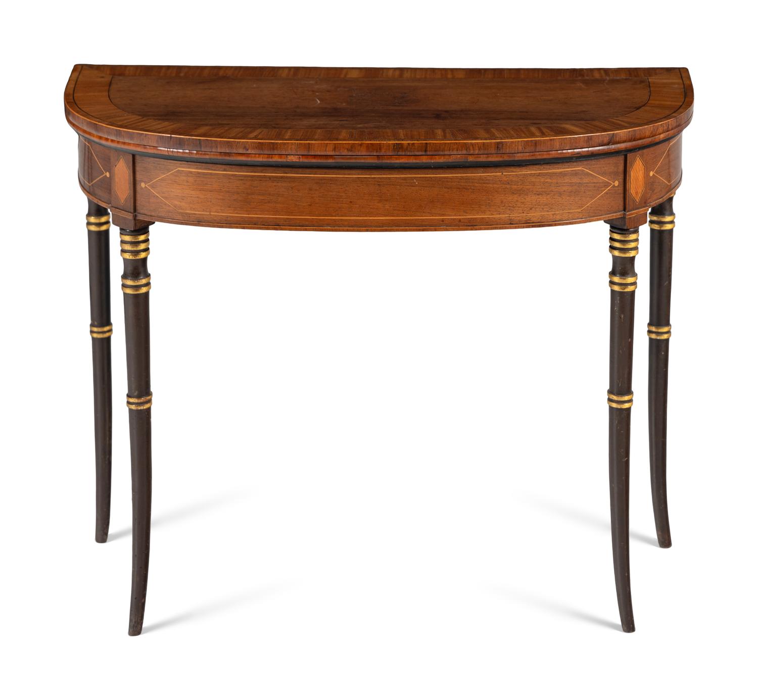 A Regency Parcel Gilt Mahogany Game Table