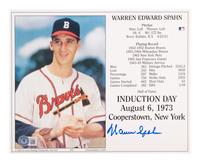 A Group of Warren Spahn and Johnny Sain Signed Autograph Items (Beckett Authentication Services BAS Certified),