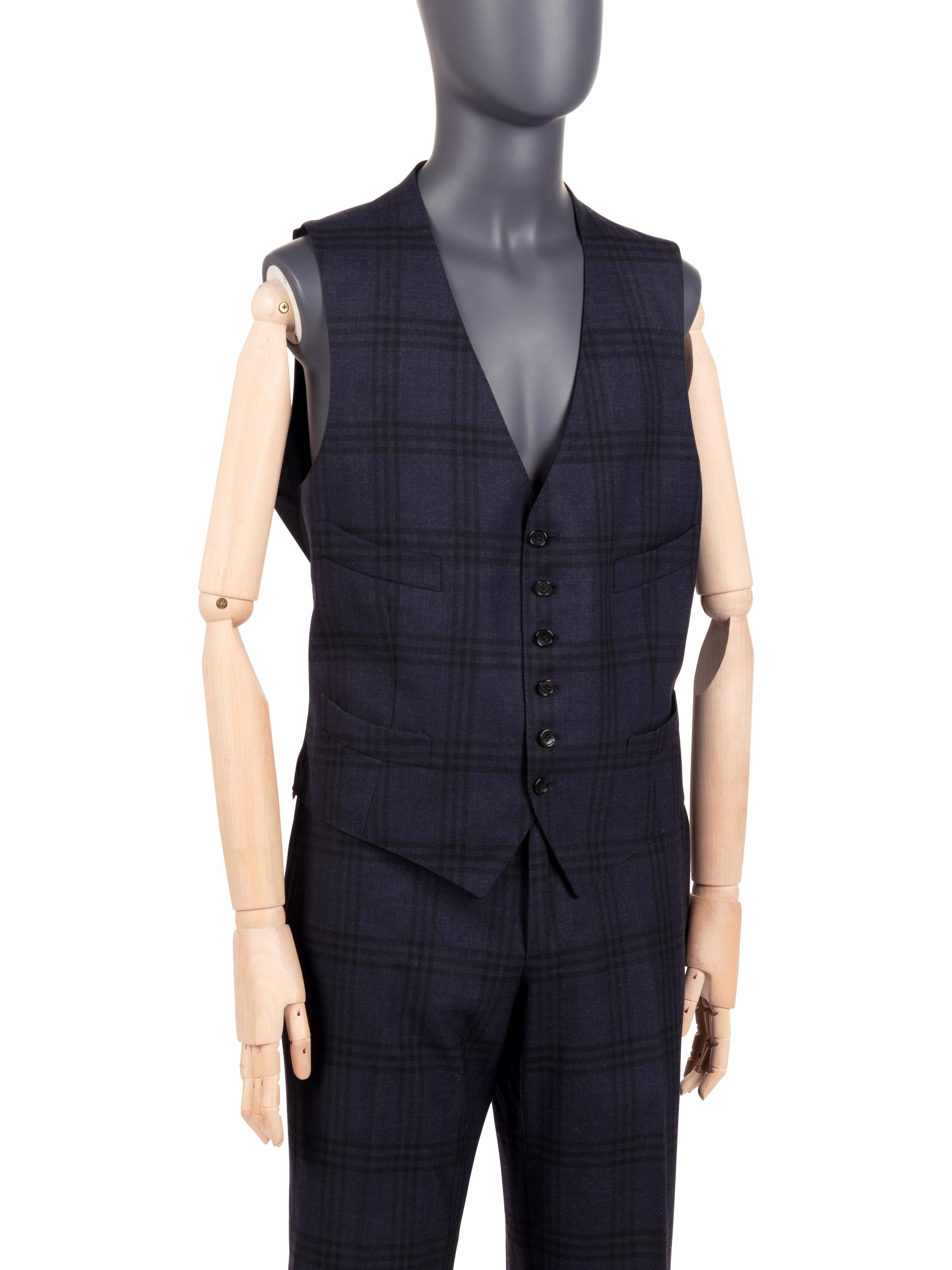 Two Tom Ford Men's Plaid Suits: One Two-Piece, One Three-Piece, 2000s