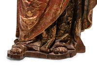 A Carved Parcel Gilt and Polychrome Decorated Figure of Santa Luzia