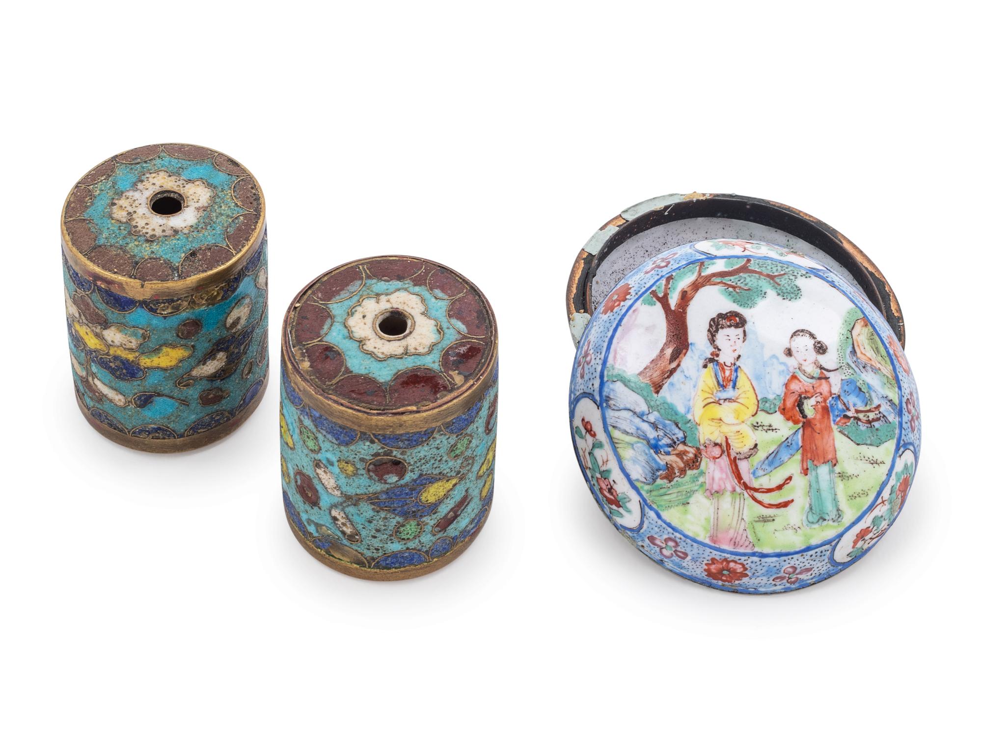 A Group of Chinese Enamel Articles