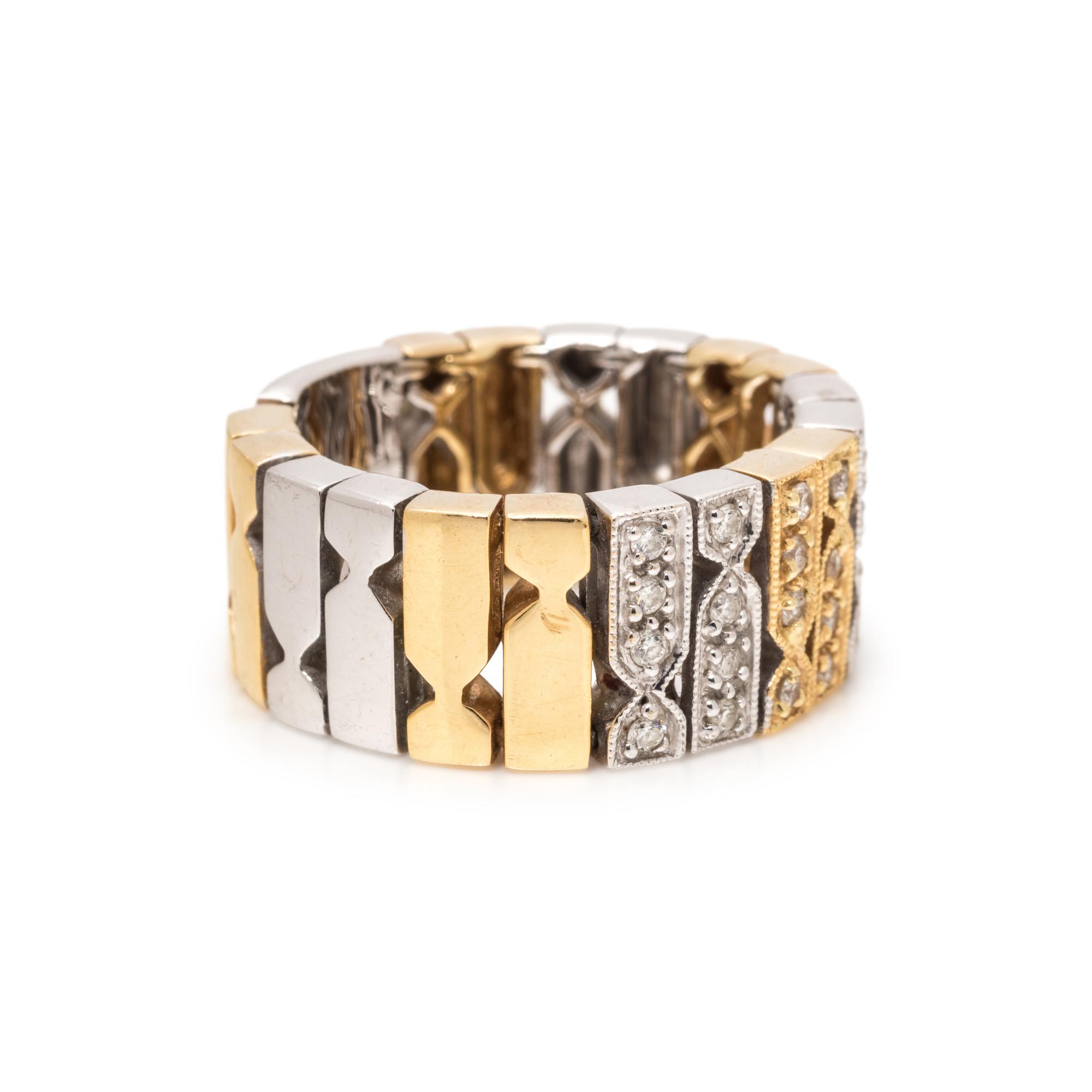 BICOLOR GOLD AND DIAMOND RING