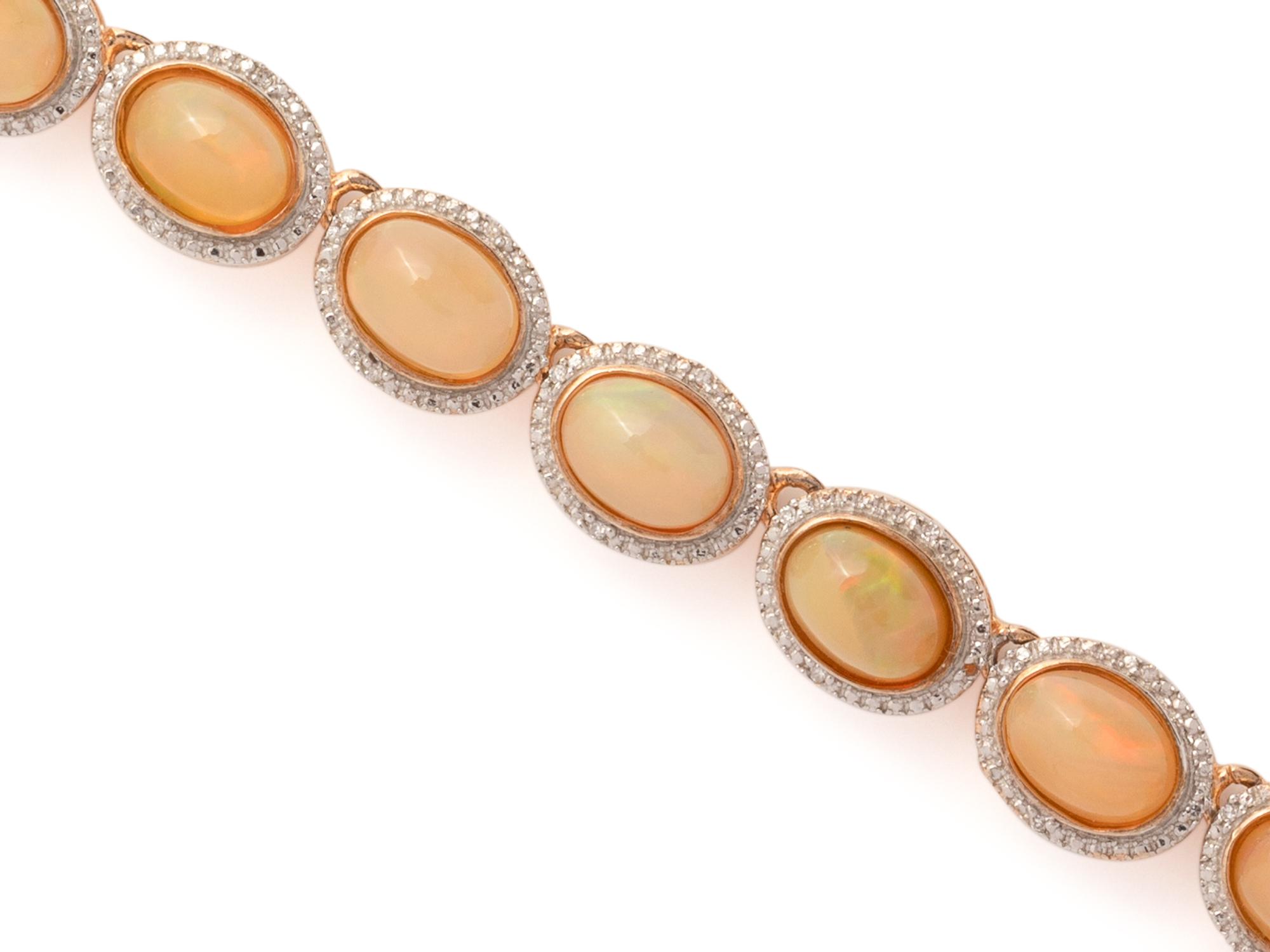 OPAL AND DIAMOND NECKLACE