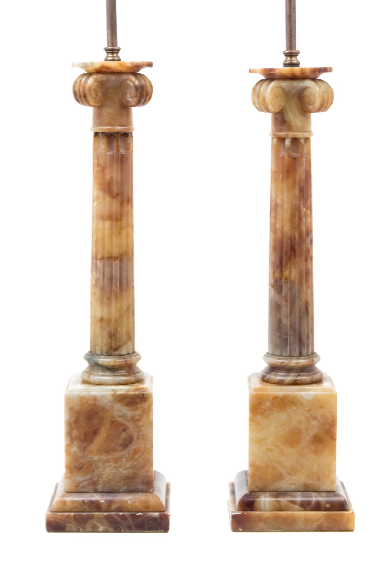 A Pair of Neoclassical Style Onyx Table Lamps — LATE 19TH/EARLY 20TH CENTURY