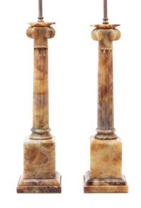 A Pair of Neoclassical Style Onyx Table Lamps — LATE 19TH/EARLY 20TH CENTURY