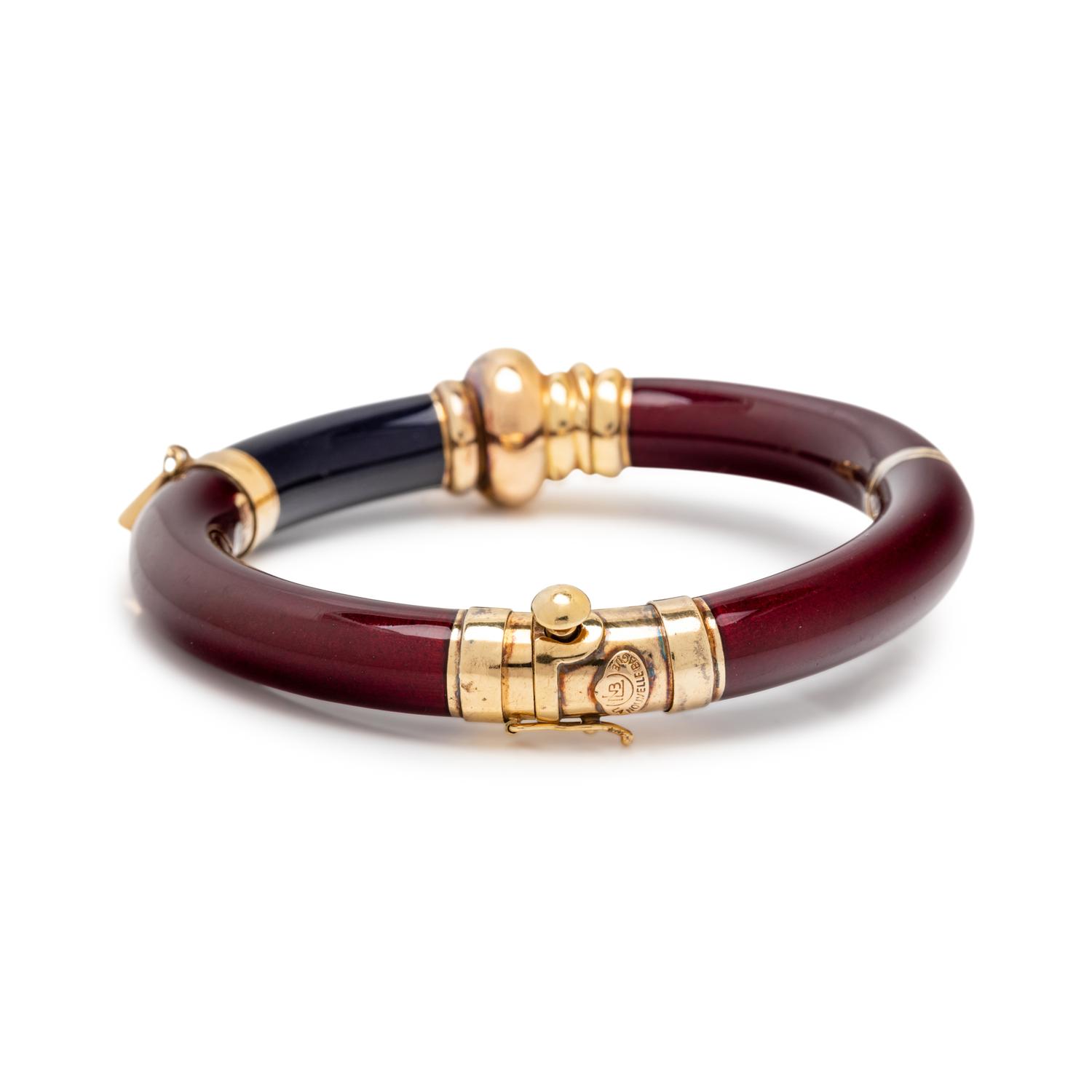 LA NOUVELLE BAGUE, ENAMEL BANGLE BRACELET