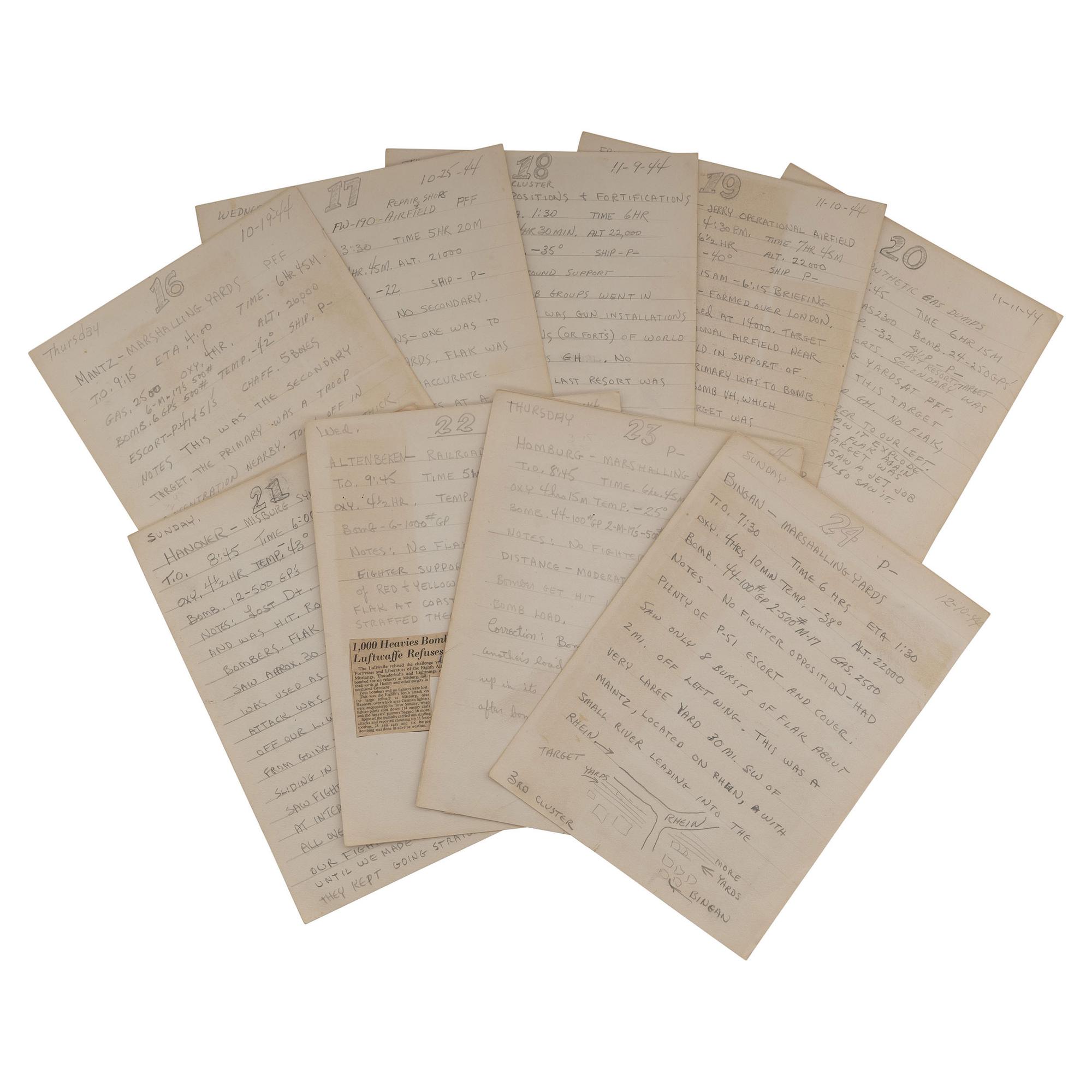 World War II Service Archive of Staff Sergeant Arthur H. St. Peter, Artist and Dorsal Gunner Aboard B-24 Aircraft