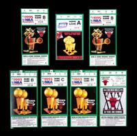 A Group of Seven Assorted Mid-1990s Era Michael Jordan Chicago Bulls Tickets,