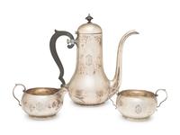 An American Silver Three-Piece Coffee Service