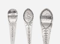 A group of three Federal silver punch ladles, William Garret Forbes (1751-1840), New York, NY, Isaac Hutton (1766-1855), Albany, NY, and John Bedford (active 1782-1834), Fishkill, NY, circa 1790