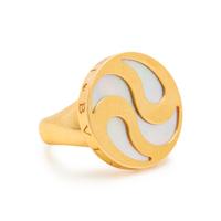 BULGARI, YELLOW GOLD AND MOTHER-OF-PEARL SPINNING RING