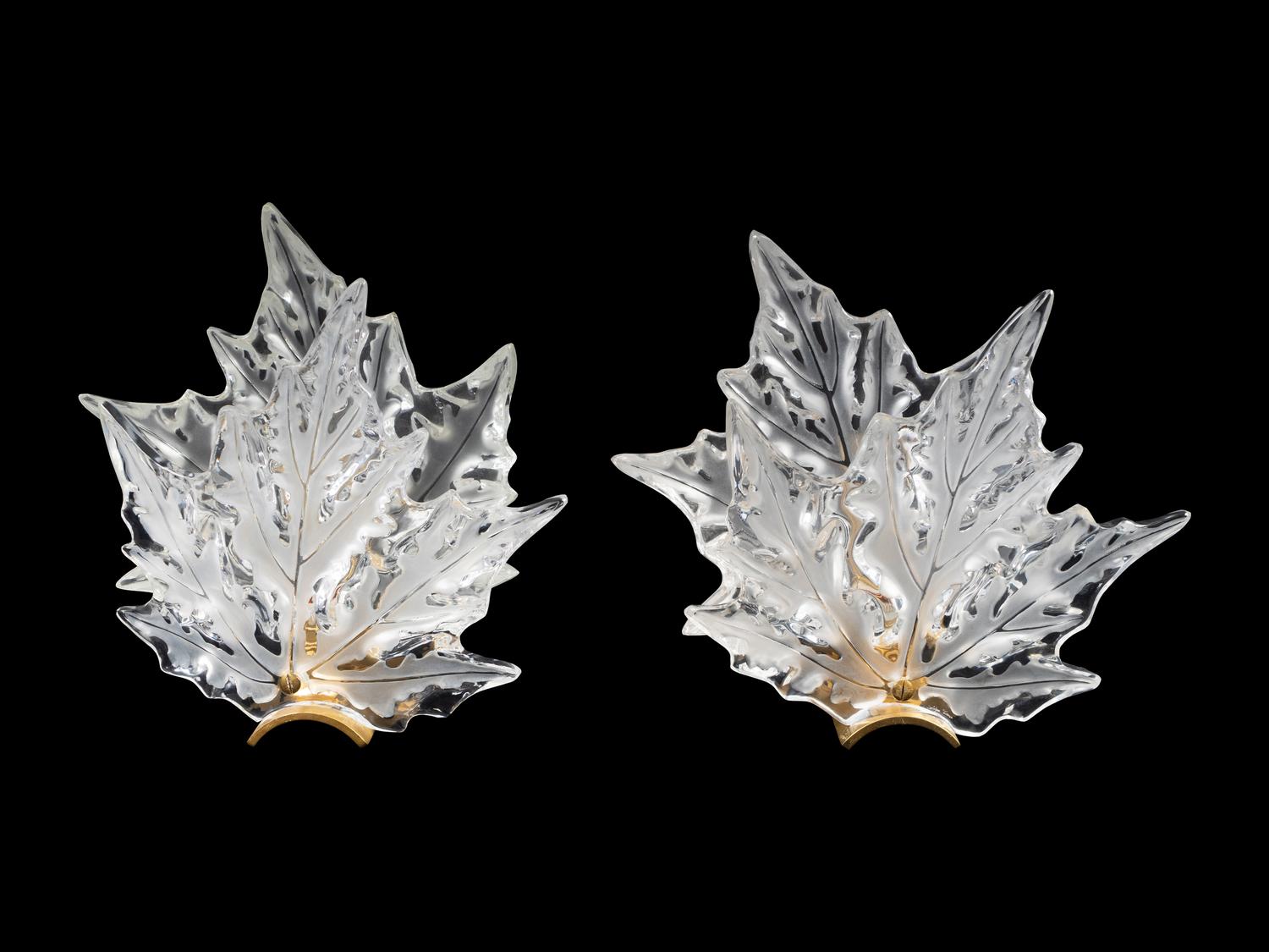 A Pair of Lalique Champs-Elysees Sconces — 20TH CENTURY
