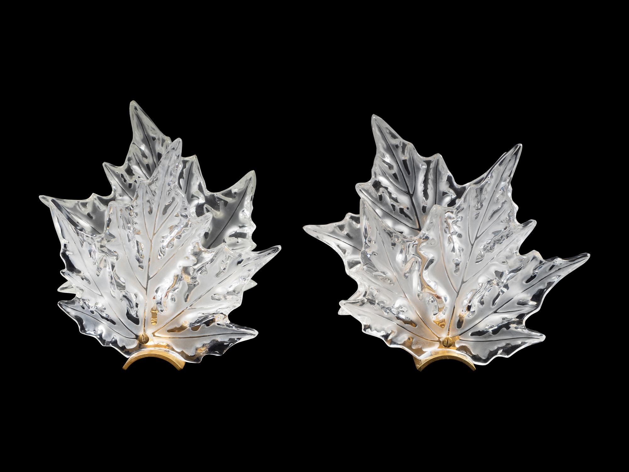 A Pair of Lalique Champs-Elysees Sconces — 20TH CENTURY