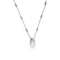 Bunda, Cultured Baroque Pearl, Diamond, and White Gold Pendant Necklace
