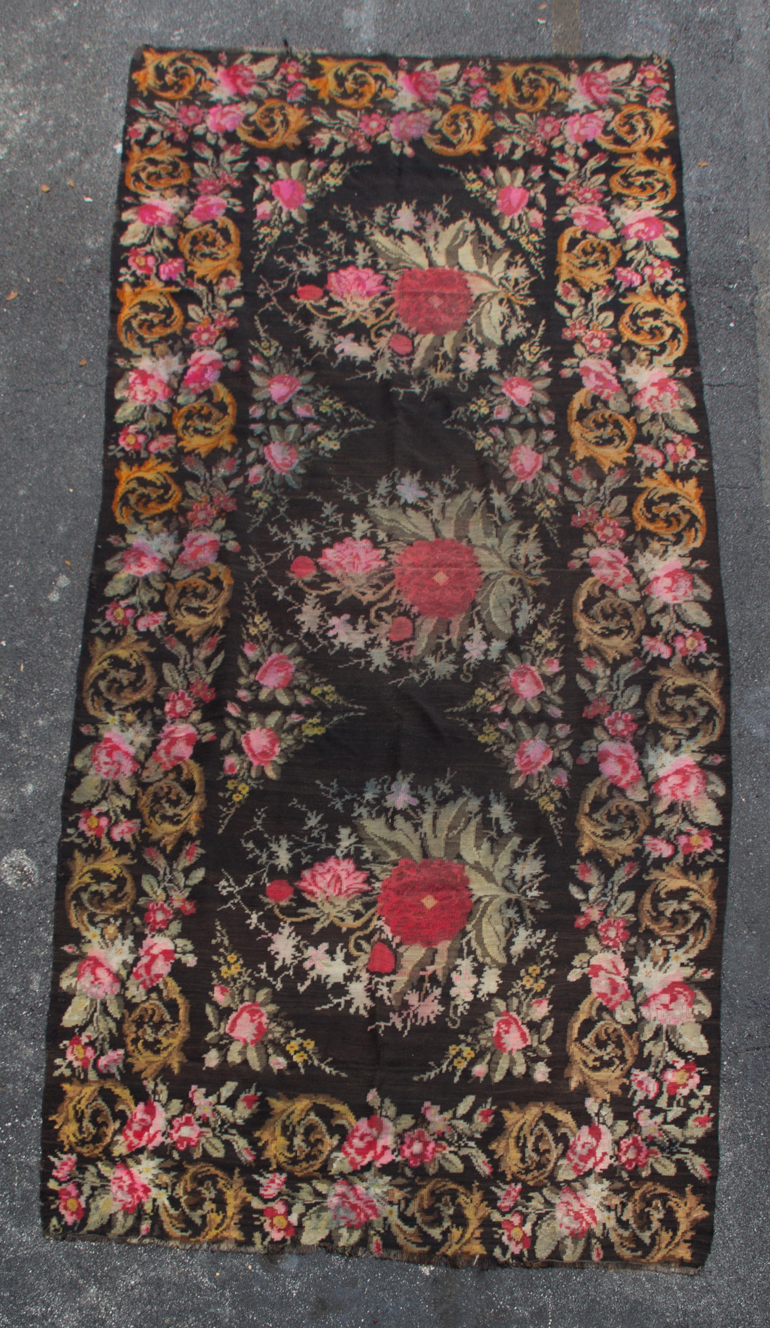 Two Flat Woven Rugs — 20TH CENTURY