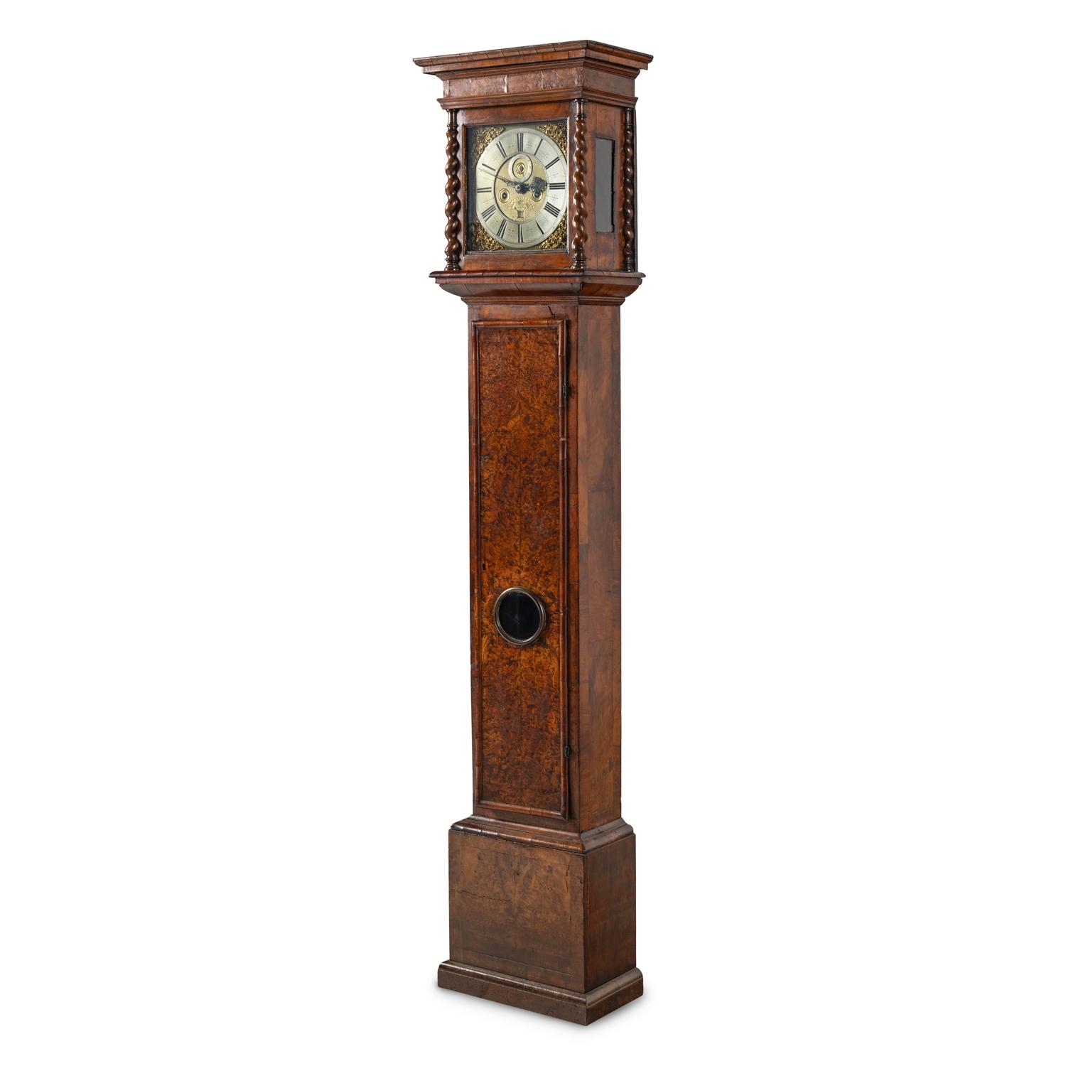 A William and Mary Walnut Tall Case Clock