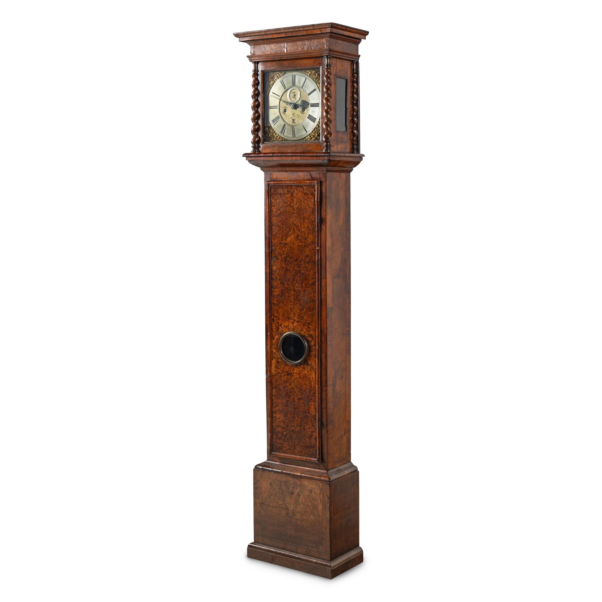A William and Mary Walnut Tall Case Clock