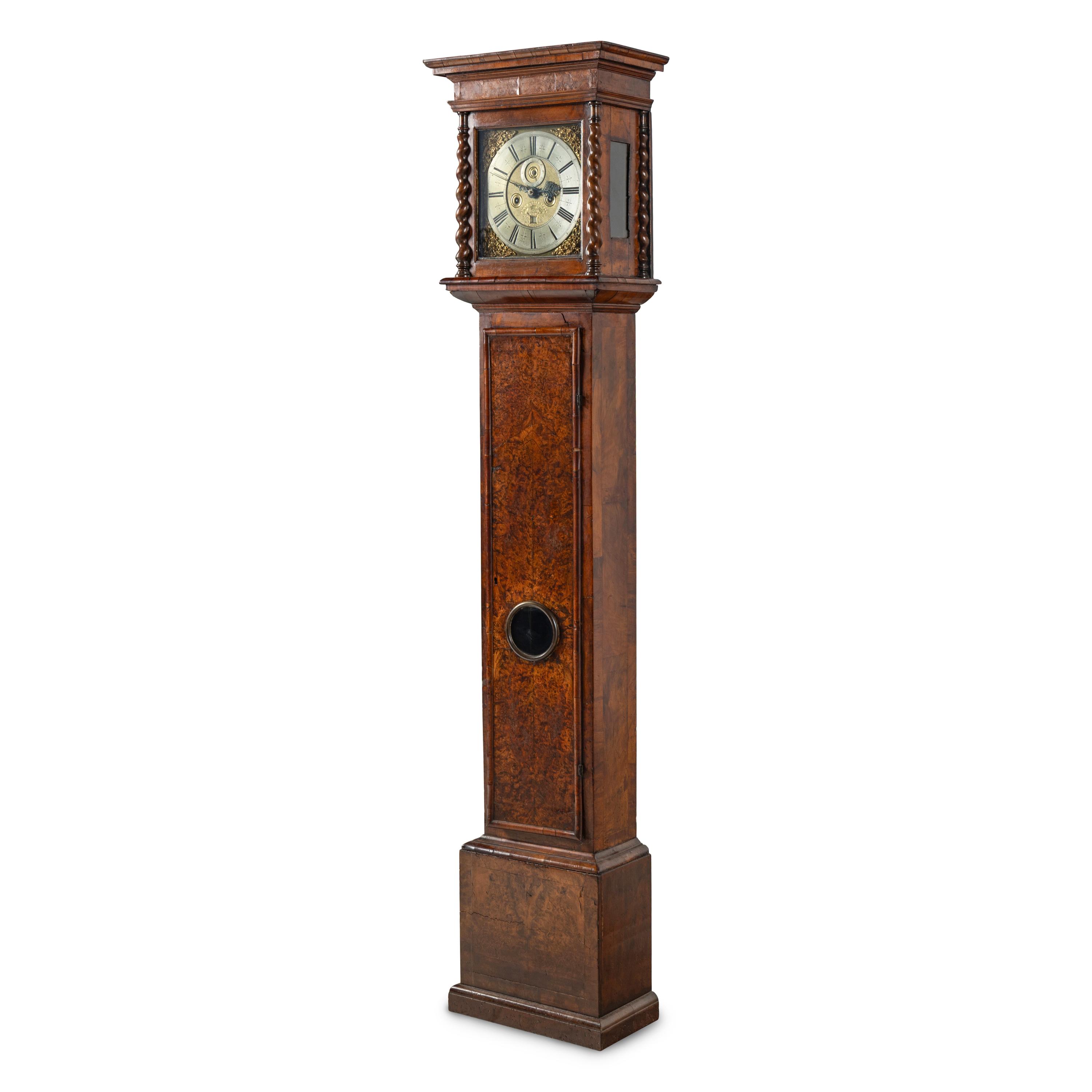 A William and Mary Walnut Tall Case Clock