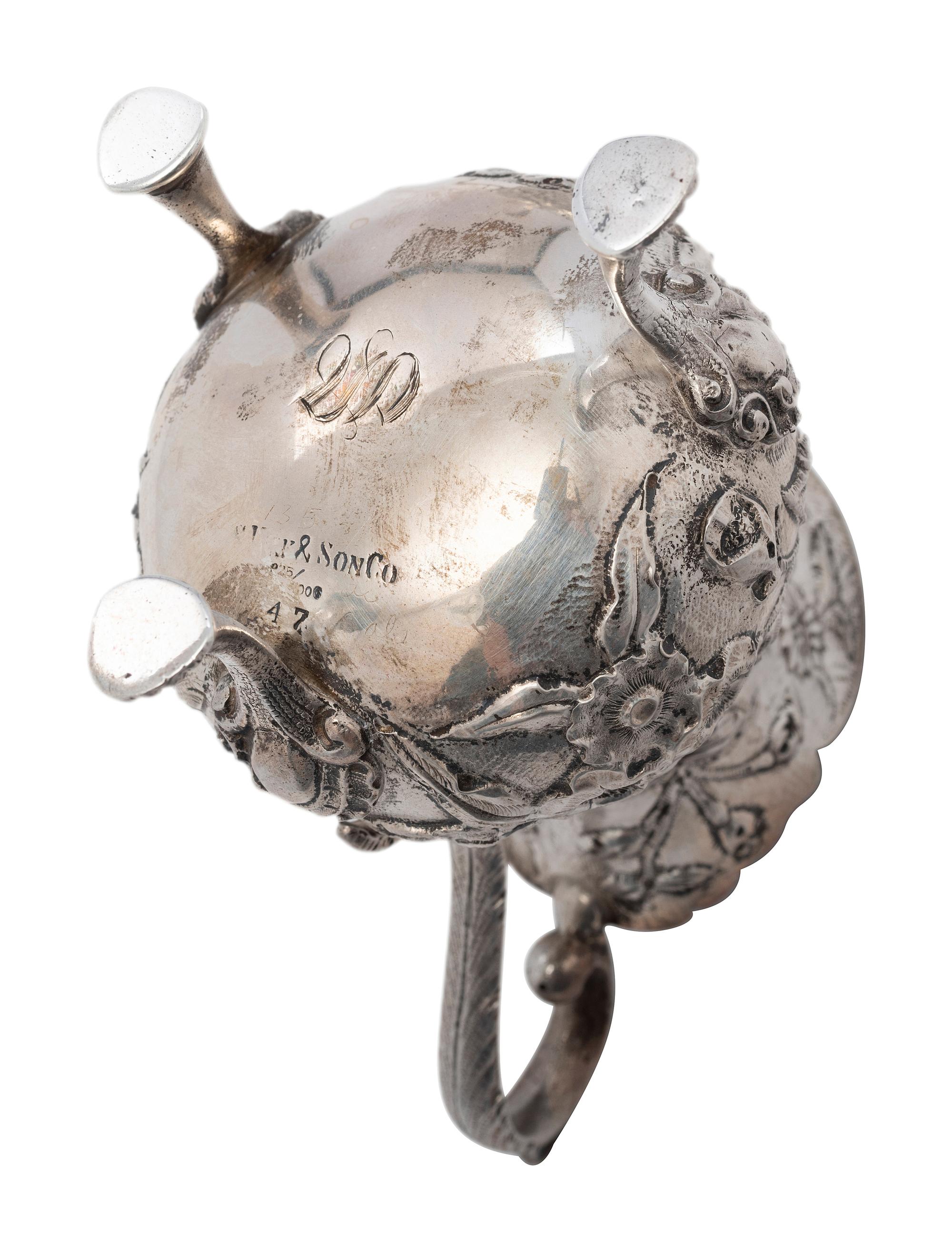 Three American Silver Repousse Table Wares