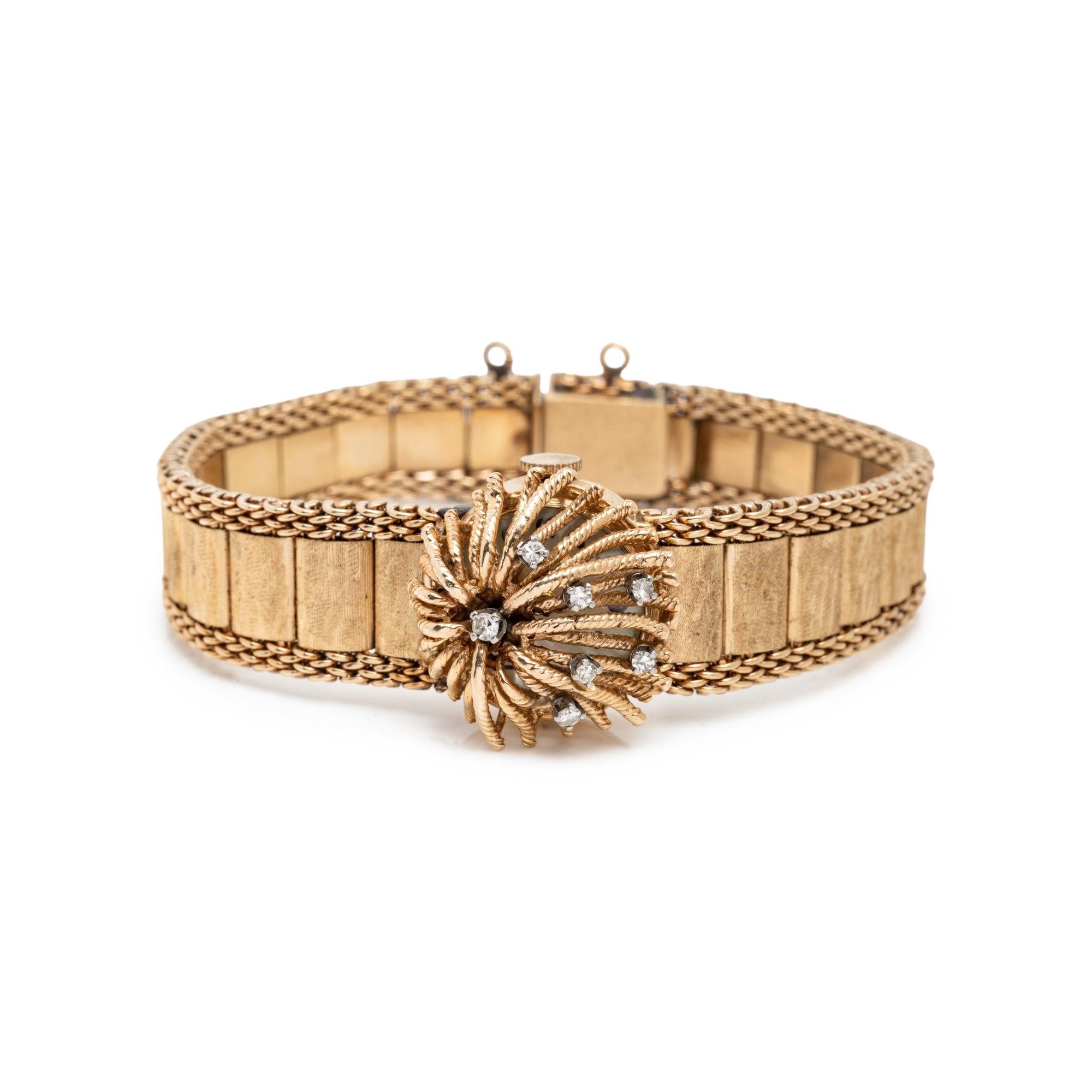LUVA, 14K YELLOW GOLD AND DIAMOND SURPRISE WATCH