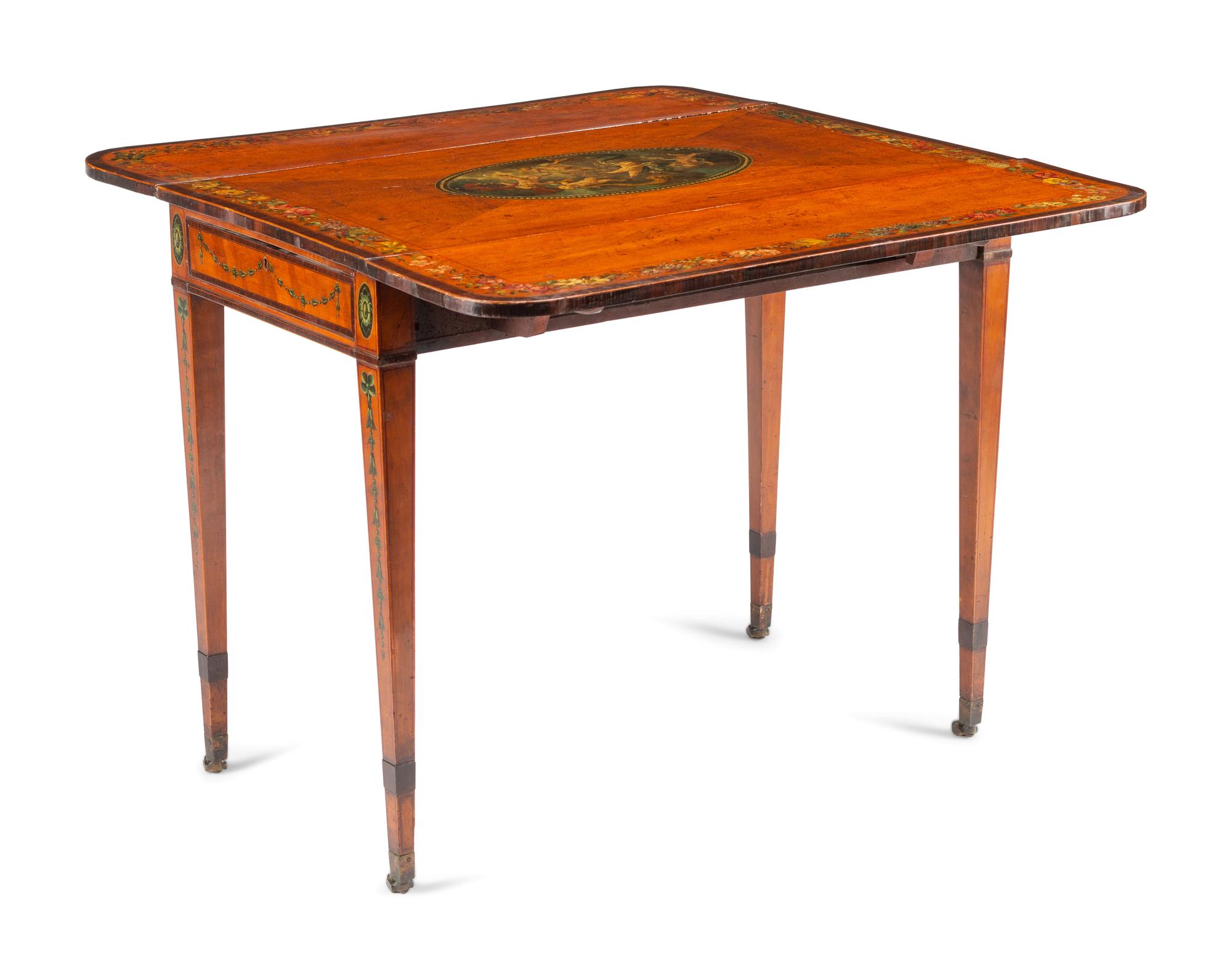 An Early Edwardian Painted Mahogany Pembroke Table