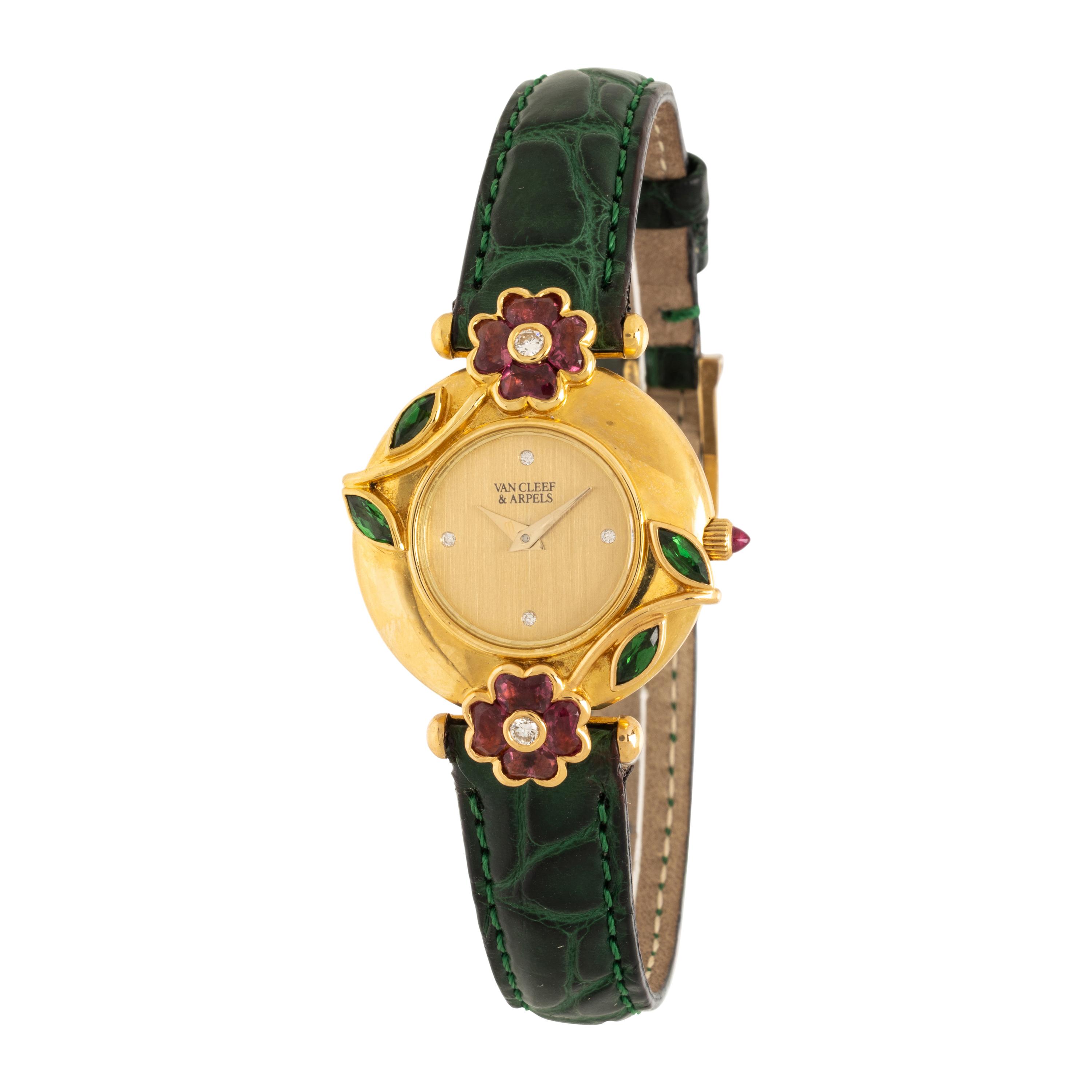 Van Cleef & Arpels, Yellow Gold and Multigem Watch