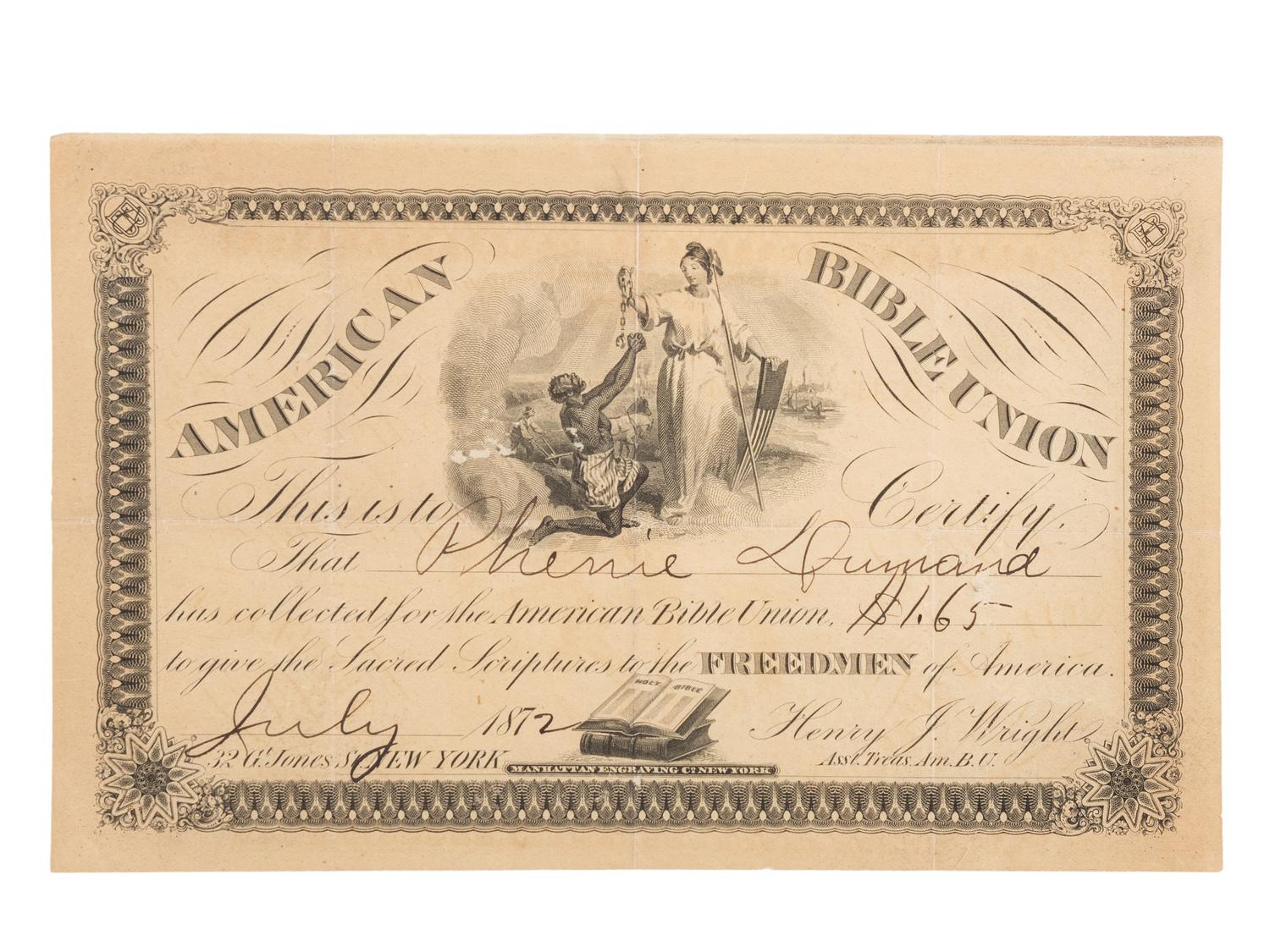 [RECONSTRUCTION - LABOR]. A group of documents and pamphlets related to Freedmen, especially labor issues including prison contract labor, comprising: