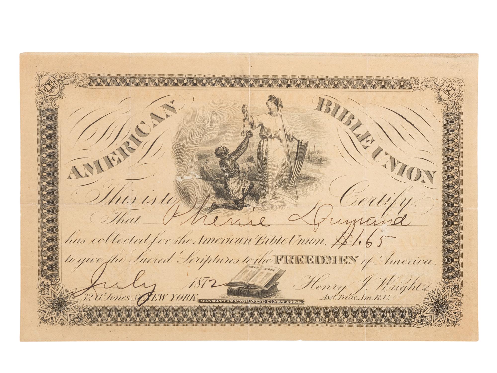 [RECONSTRUCTION - LABOR]. A group of documents and pamphlets related to Freedmen, especially labor issues including prison contract labor, comprising: