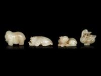 Four Chinese Jade Carvings of Animals