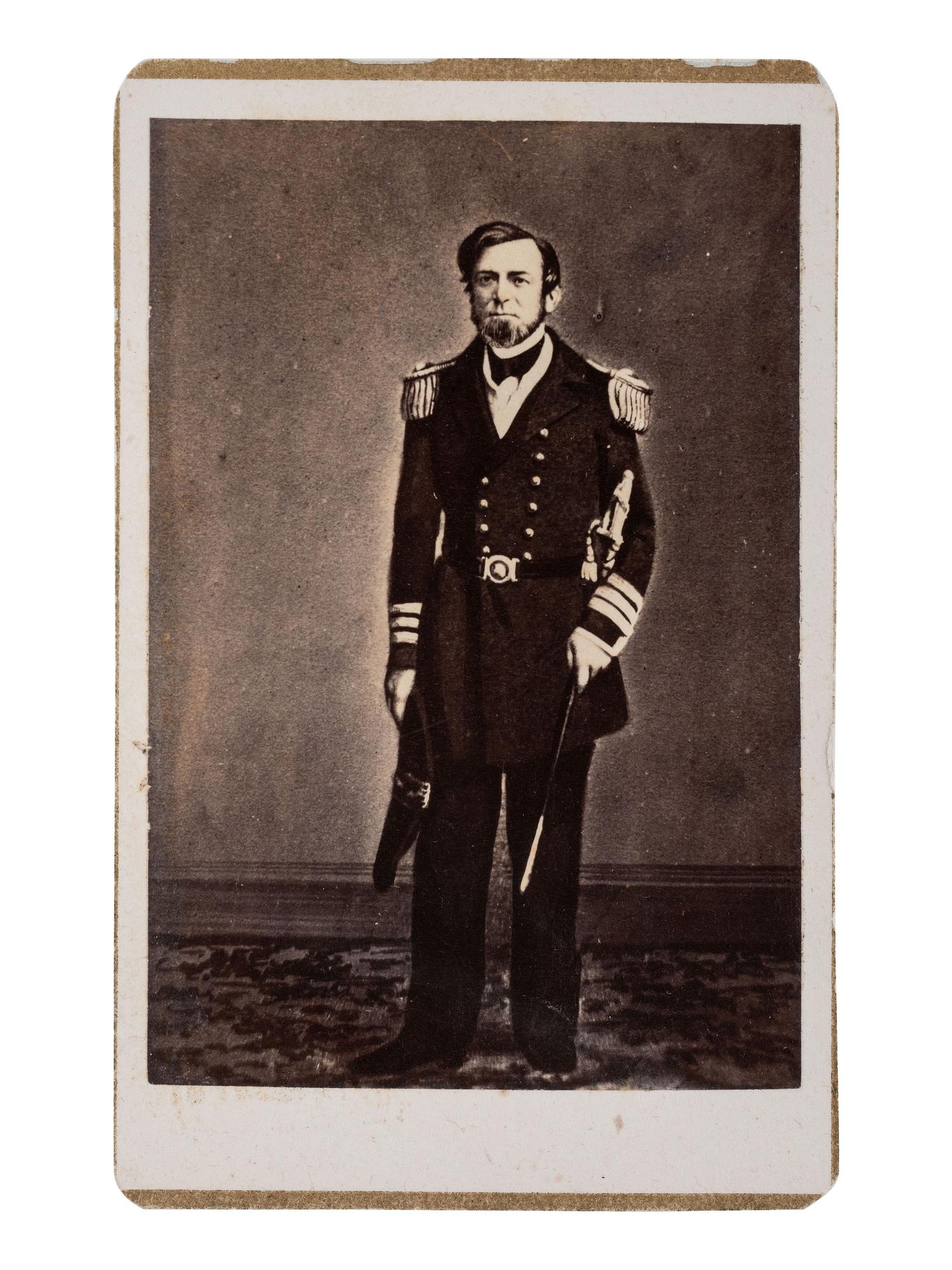 [CIVIL WAR-NAVY]. CDV of Admiral Andrew Hull Foote. New York: C.D. Fredricks & Co.
