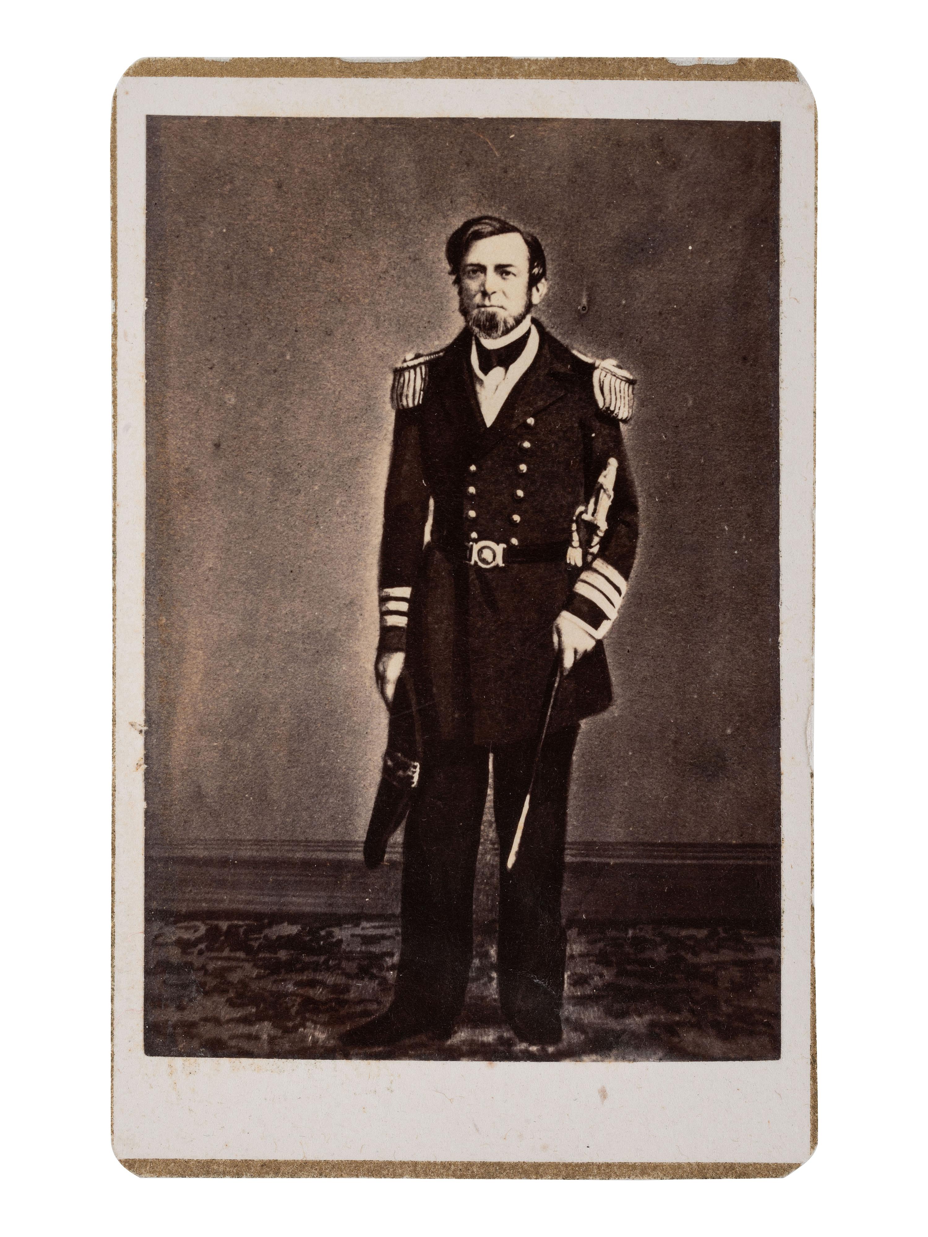 [CIVIL WAR-NAVY]. CDV of Admiral Andrew Hull Foote. New York: C.D. Fredricks & Co.